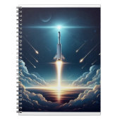 Carnet Lancement de la fusée SpaceX dans le ciel (Devant)