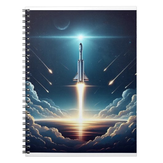 Carnet Lancement de la fusée SpaceX dans le ciel (Devant)