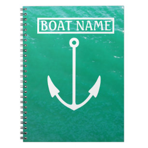 Carnet L'Ancre de nom de bateau Captains le rondin