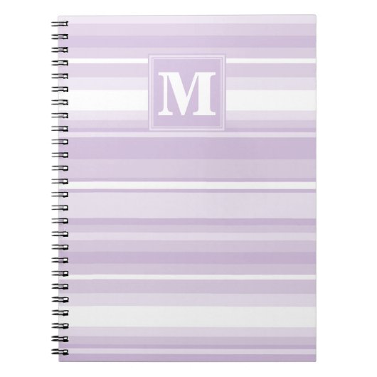 Carnet Landes violettes de chardon monogramme (Devant)
