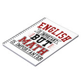 Carnet L'Anglais Est Important, Mais La Mathématiques Est (Côté gauche)