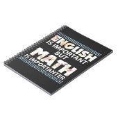 Carnet L'anglais est important mais les maths sont (Côté gauche)