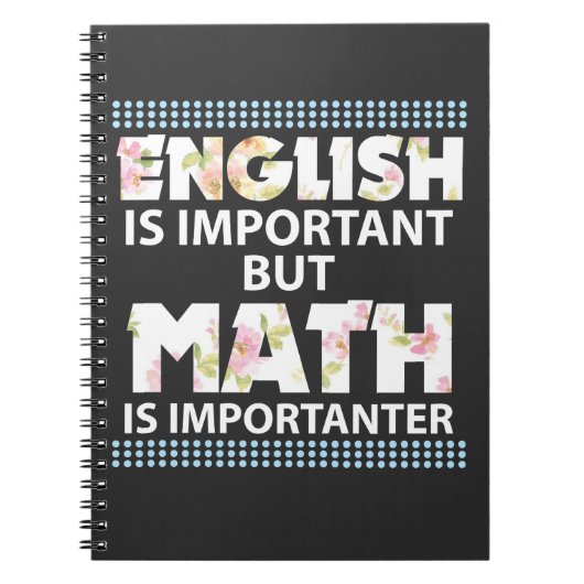 Carnet L'anglais est important mais les maths sont (Devant)