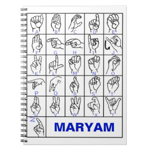 Carnet Langue des Signes Américaine pour les Sourds, Alph