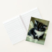 Carnet Langue vintage de Kitten noir et blanc (Intérieur)