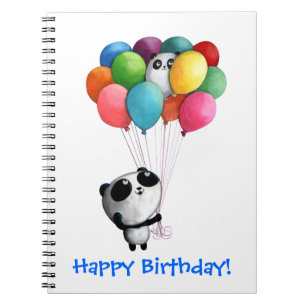 Carnet L'anniversaire monte en ballon l'ours panda