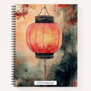 Carnet Lanterne d'automne Sumi-E Aquarelle