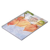 Carnet Lanternes chinoises orange Gratitude (Côté gauche)