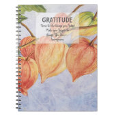 Carnet Lanternes chinoises orange Gratitude (Devant)