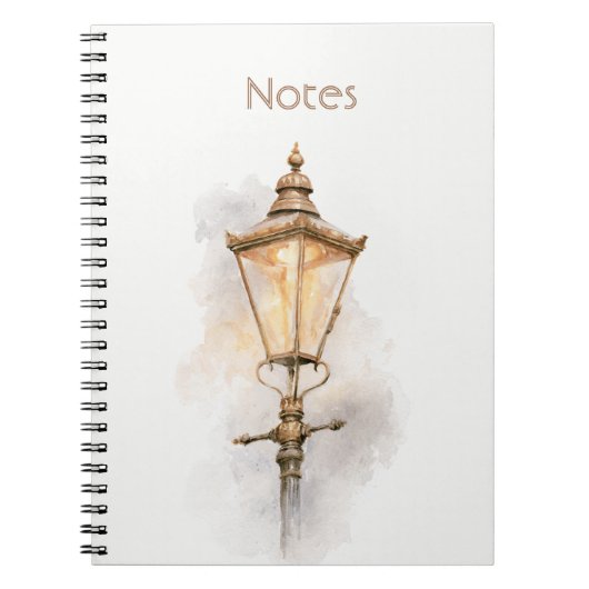 Carnet Lanternes de rue brun crème (Devant)