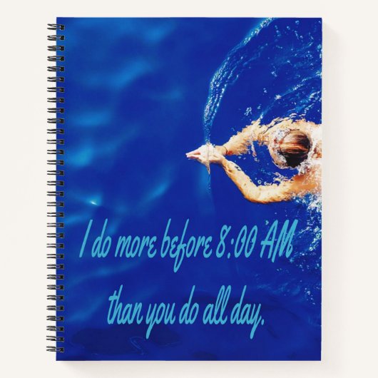 Carnet Lap Swim Team Motivational Inspiration (Devant)