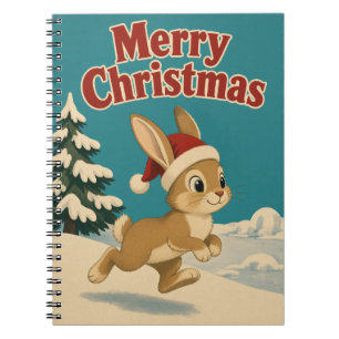 Carnet Lapin Animal de Noël de cour glacée