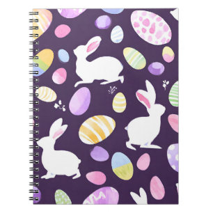 Carnet lapin avec oeufs de pâques