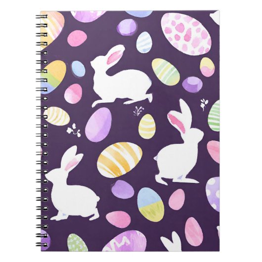 Carnet lapin avec oeufs de pâques (Devant)
