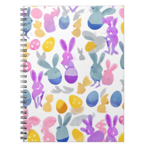 Carnet lapin avec oeufs de pâques