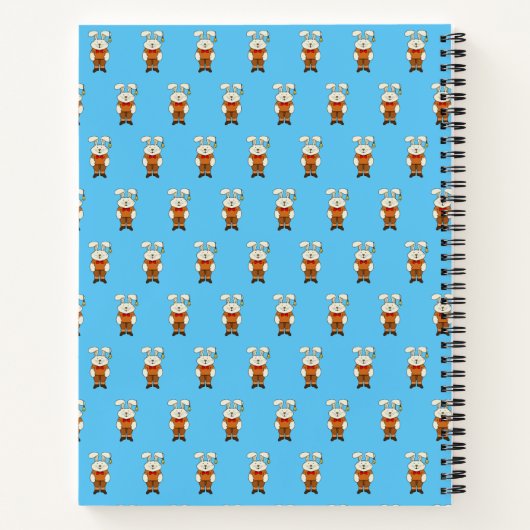 Carnet Lapin avec une cloche à l'oreille (Dos)