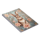 Carnet Lapin Bébé Mignon Floral Pastel (Côté Droit)