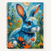 Carnet Lapin bleu (Devant)