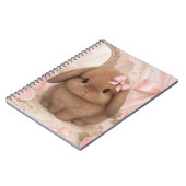 Carnet lapin coquet ruban rose (Côté gauche)