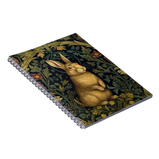 Carnet Lapin dans la forêt style Art nouveau (Côté Droit)