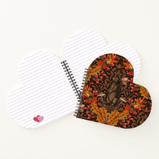 Carnet Lapin d'automne sur brun (Intérieur)