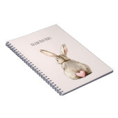 Carnet Lapin de coeur de lapin rose (Côté Droit)