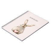 Carnet Lapin de coeur de lapin rose (Côté gauche)