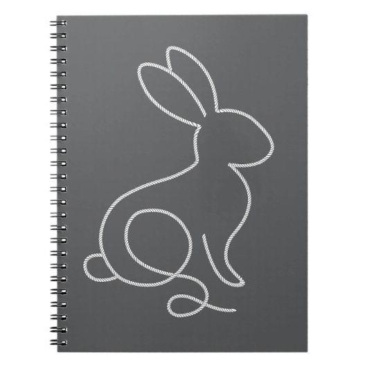 Carnet Lapin de corde Minimalisme Design Moderne (Devant)