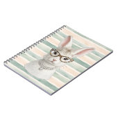 Carnet Lapin de mode amusant avec lunettes léopard (Côté gauche)