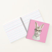 Carnet Lapin de mode drôle avec des lunettes léopard (Intérieur)