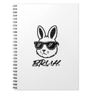 Carnet Lapin de Pâques Bruh Lunettes de soleil Mème drôle