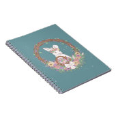 Carnet Lapin de Pâques couronne de fleurs (Côté Droit)