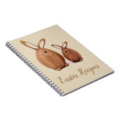 Carnet Lapin de Pâques en bois mignon (Côté Droit)