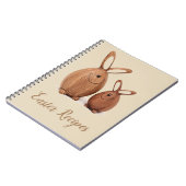 Carnet Lapin de Pâques en bois mignon (Côté gauche)