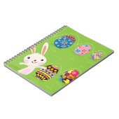 Carnet Lapin de Pâques espiègle avec les oeufs peints (Côté gauche)