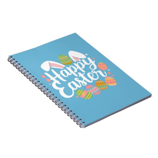 Carnet Lapin de Pâques Joyeuses Vacances de Lapin Œuf (Côté Droit)