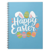 Carnet Lapin de Pâques Joyeuses Vacances de Lapin Œuf (Devant)