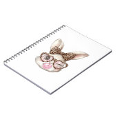 Carnet Lapin de Pâques Lunettes Mignonnes Léopard Lapin d (Côté gauche)