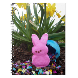 Carnet Lapin de Pâques personnalisé Paix Amour Art Destin