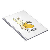 Carnet Lapin drôle Bunana dans un jeu de mots de banane  (Côté Droit)