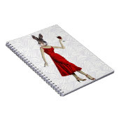 Carnet Lapin en robe rouge 2 (Côté Droit)