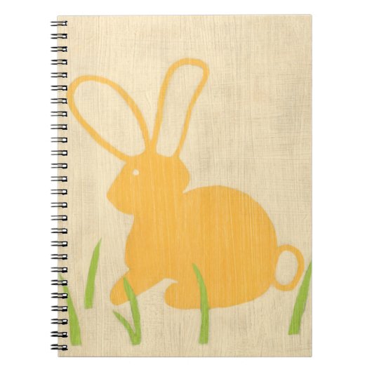 Carnet Lapin jaune et herbe verte par Chariklia Zarris (Devant)