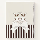 Carnet Lapin jumeaux de bande classique moderne mignon de (Dos)