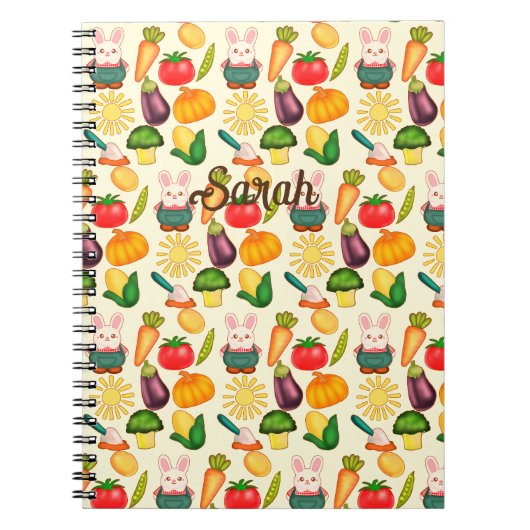 Carnet Lapin Lapin Farmer de légumes (Devant)