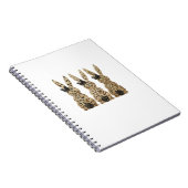 Carnet Lapin Mignon Arc Léopard Drôle de Pâques Chrétien (Côté Droit)