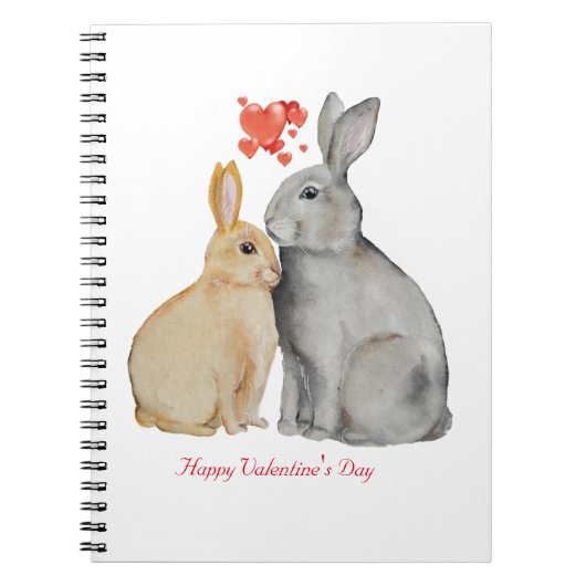Carnet Lapin mignon de la Saint Valentin (Devant)