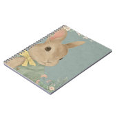 Carnet lapin mignon en robe avec fleurs (Côté gauche)