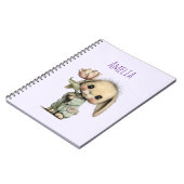 Carnet Lapin mignon tenant une tulipe (Côté gauche)
