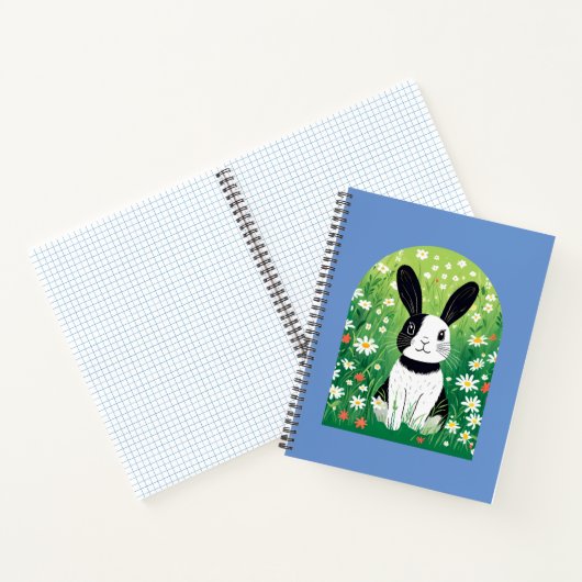 Carnet Lapin Noir Et Blanc (Intérieur)