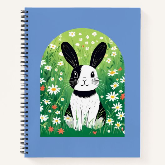 Carnet Lapin Noir Et Blanc (Devant)